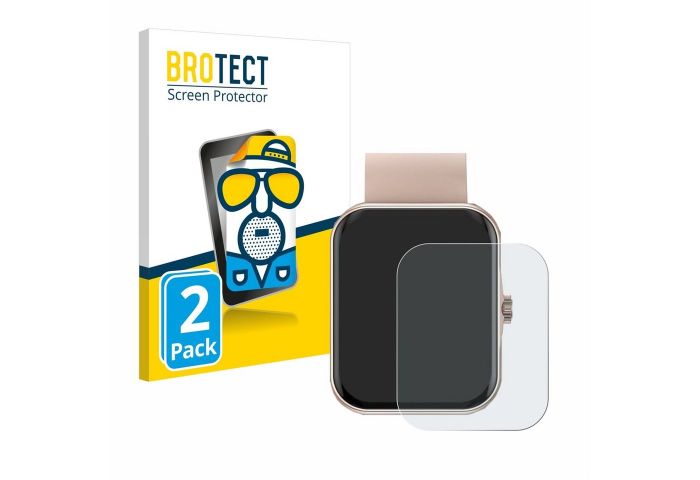 BROTECT Schutzfolie für Mutoy Smartwatch 1.83, Displayschutzfolie, 2 Stück, Folie matt entspiegelt" von BROTECT