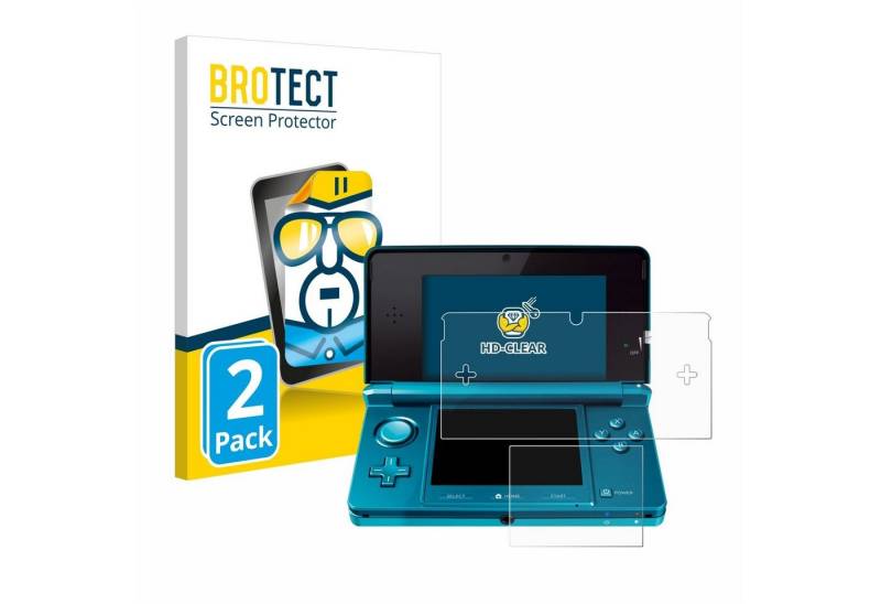 BROTECT Schutzfolie für Nintendo 3DS, Displayschutzfolie, 2 Stück, Folie klar von BROTECT