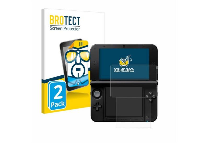BROTECT Schutzfolie für Nintendo 3DS XL SPM7800, Displayschutzfolie, 2 Stück, Folie klar von BROTECT
