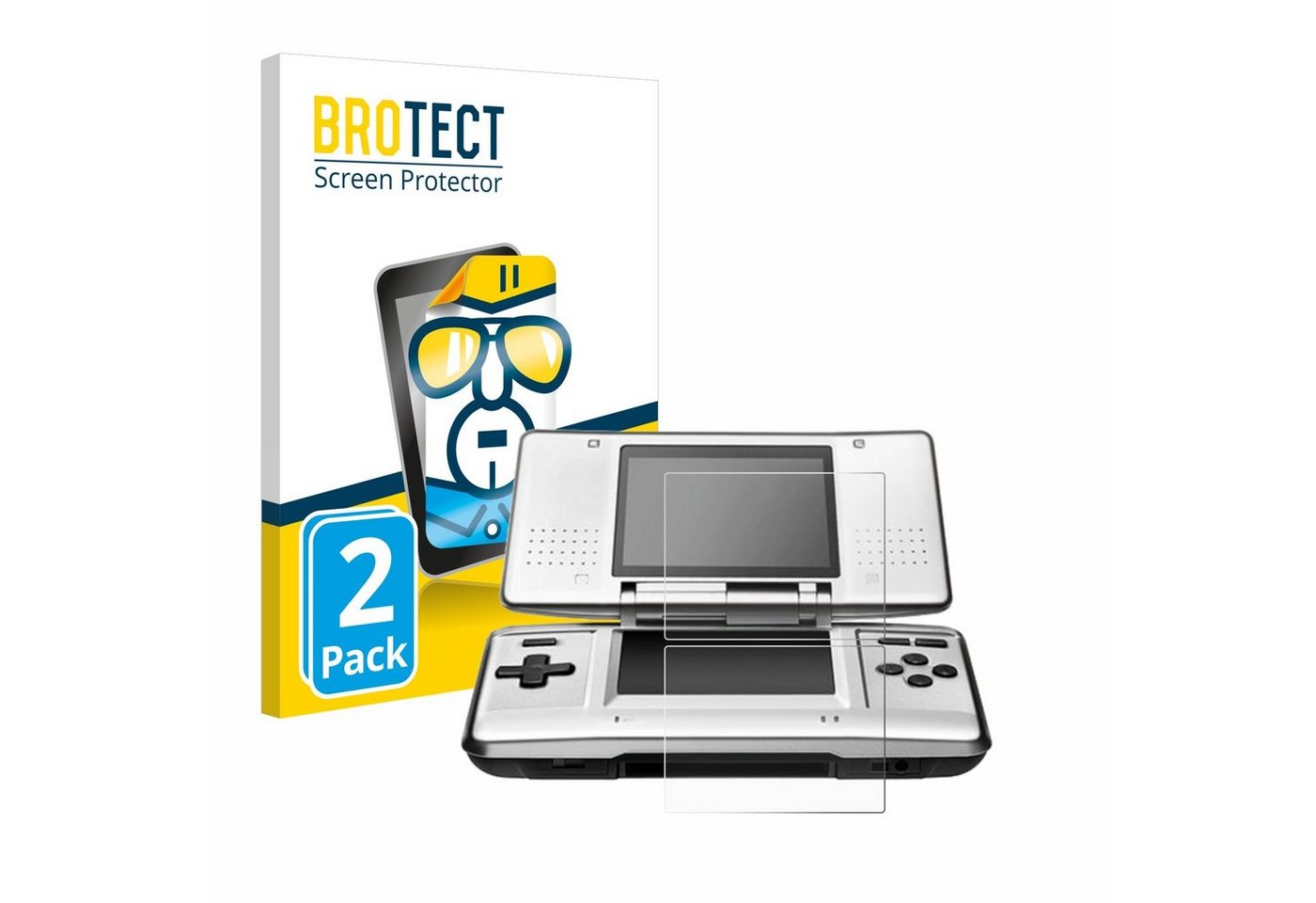 BROTECT Schutzfolie für Nintendo DS, Displayschutzfolie, 2 Stück, Folie klar von BROTECT