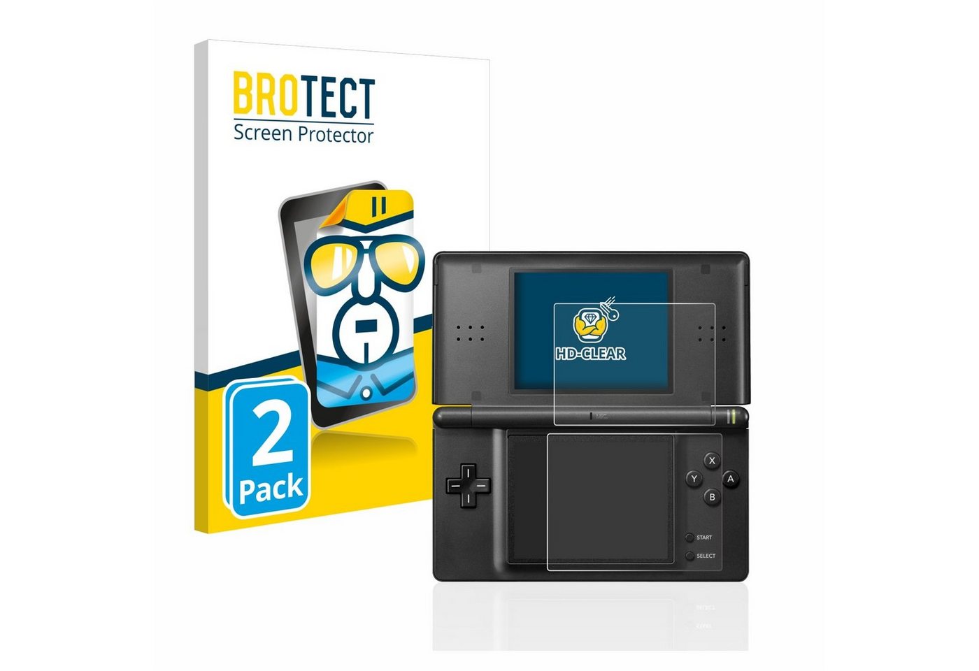 BROTECT Schutzfolie für Nintendo DS LITE, Displayschutzfolie, 2 Stück, Folie klar von BROTECT