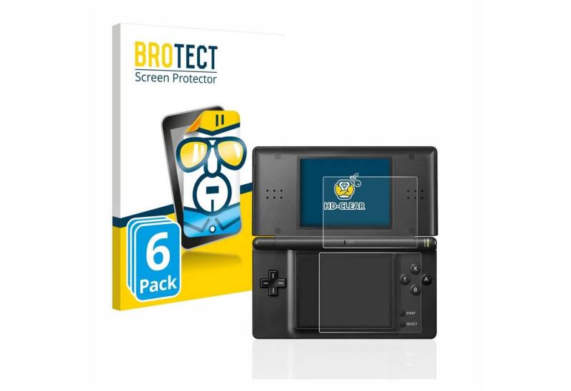 BROTECT Schutzfolie für Nintendo DS LITE, Displayschutzfolie, 6 Stück, Folie klar von BROTECT