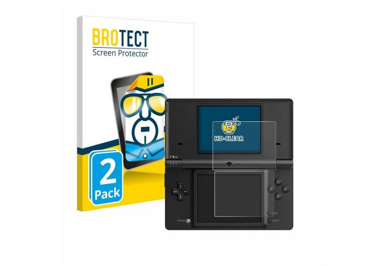BROTECT Schutzfolie für Nintendo DSi, Displayschutzfolie, 2 Stück, Folie klar von BROTECT