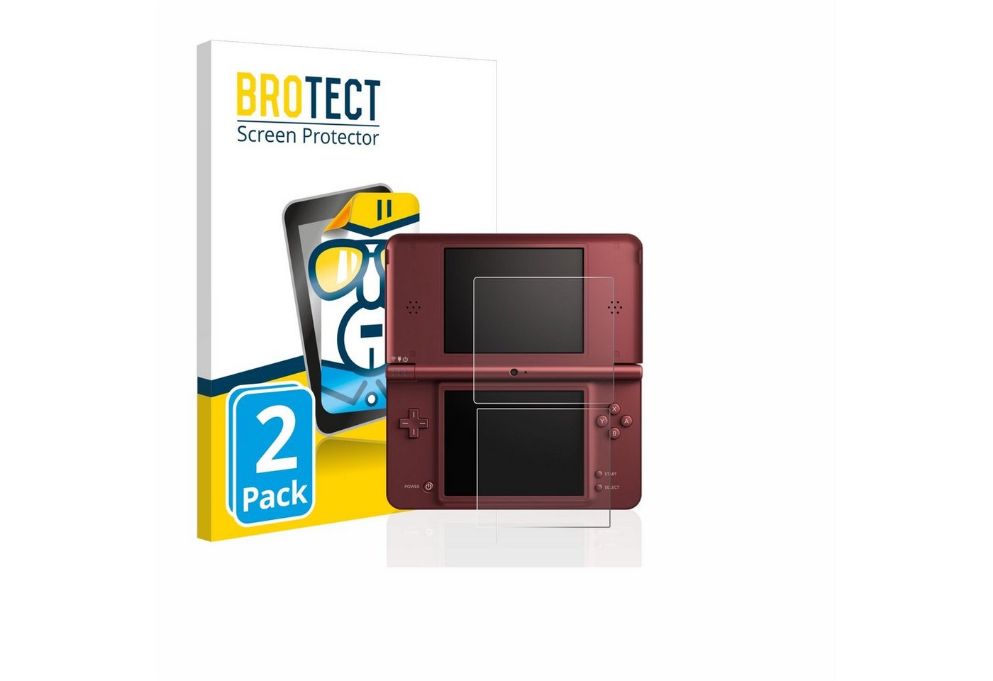BROTECT Schutzfolie für Nintendo DSi XL, Displayschutzfolie, 2 Stück, Folie klar von BROTECT