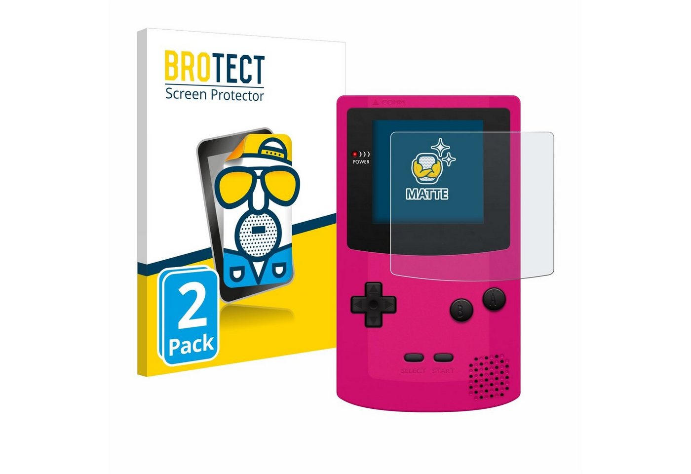 BROTECT Schutzfolie für Nintendo Gameboy Color, Displayschutzfolie, 2 Stück, Folie matt entspiegelt von BROTECT