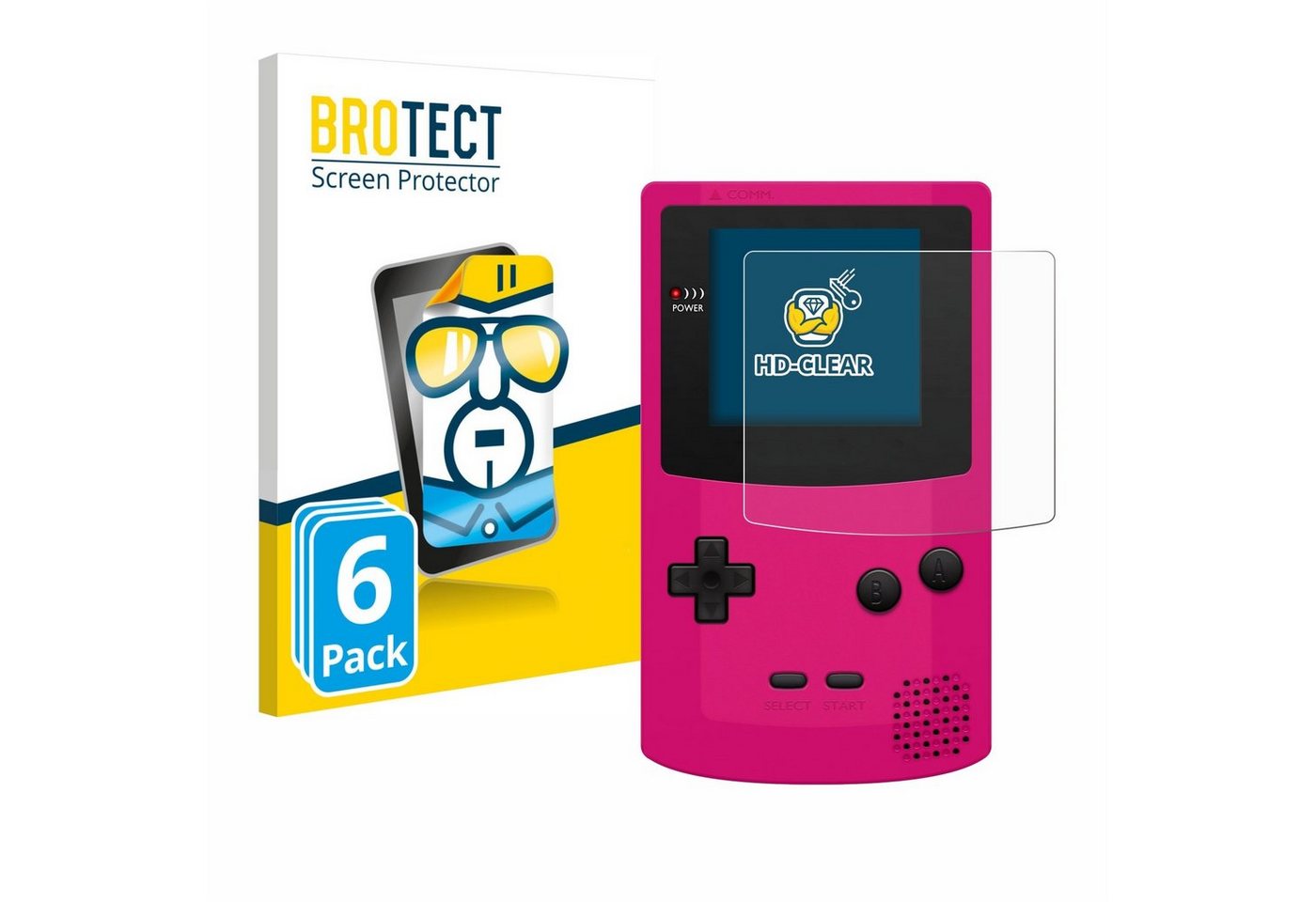 BROTECT Schutzfolie für Nintendo Gameboy Color, Displayschutzfolie, 6 Stück, Folie klar von BROTECT