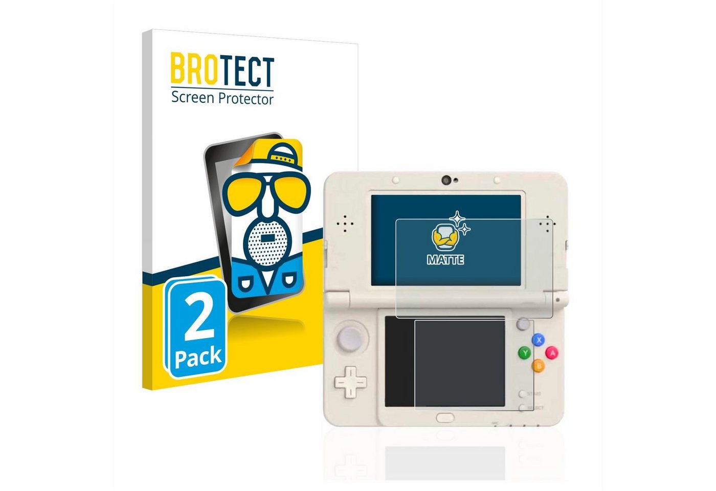 BROTECT Schutzfolie für Nintendo New 3DS, Displayschutzfolie, 2 Stück, Folie matt entspiegelt von BROTECT