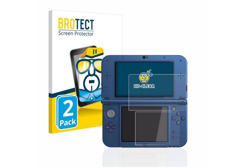BROTECT Schutzfolie für Nintendo New 3DS XL, Displayschutzfolie, 2 Stück, Folie klar von BROTECT