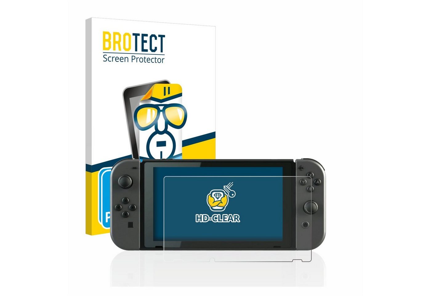 BROTECT Schutzfolie für Nintendo Switch, Displayschutzfolie, 2 Stück, Folie klar von BROTECT