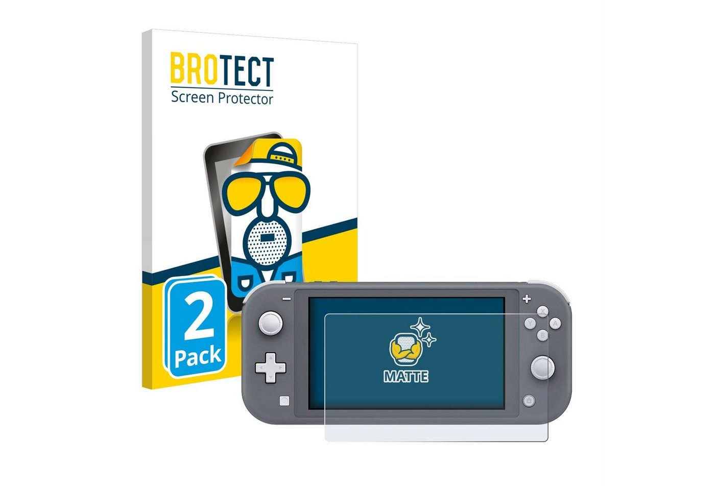 BROTECT Schutzfolie für Nintendo Switch Lite, Displayschutzfolie, 2 Stück, Folie matt entspiegelt von BROTECT