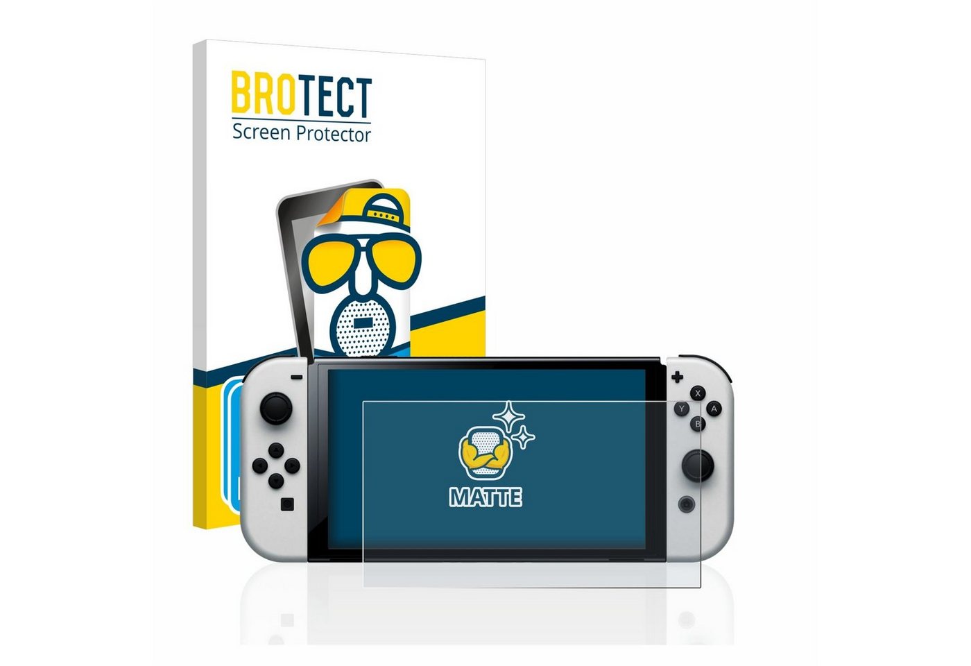 BROTECT Schutzfolie für Nintendo Switch OLED-Modell, Displayschutzfolie, 2 Stück, Folie matt entspiegelt von BROTECT