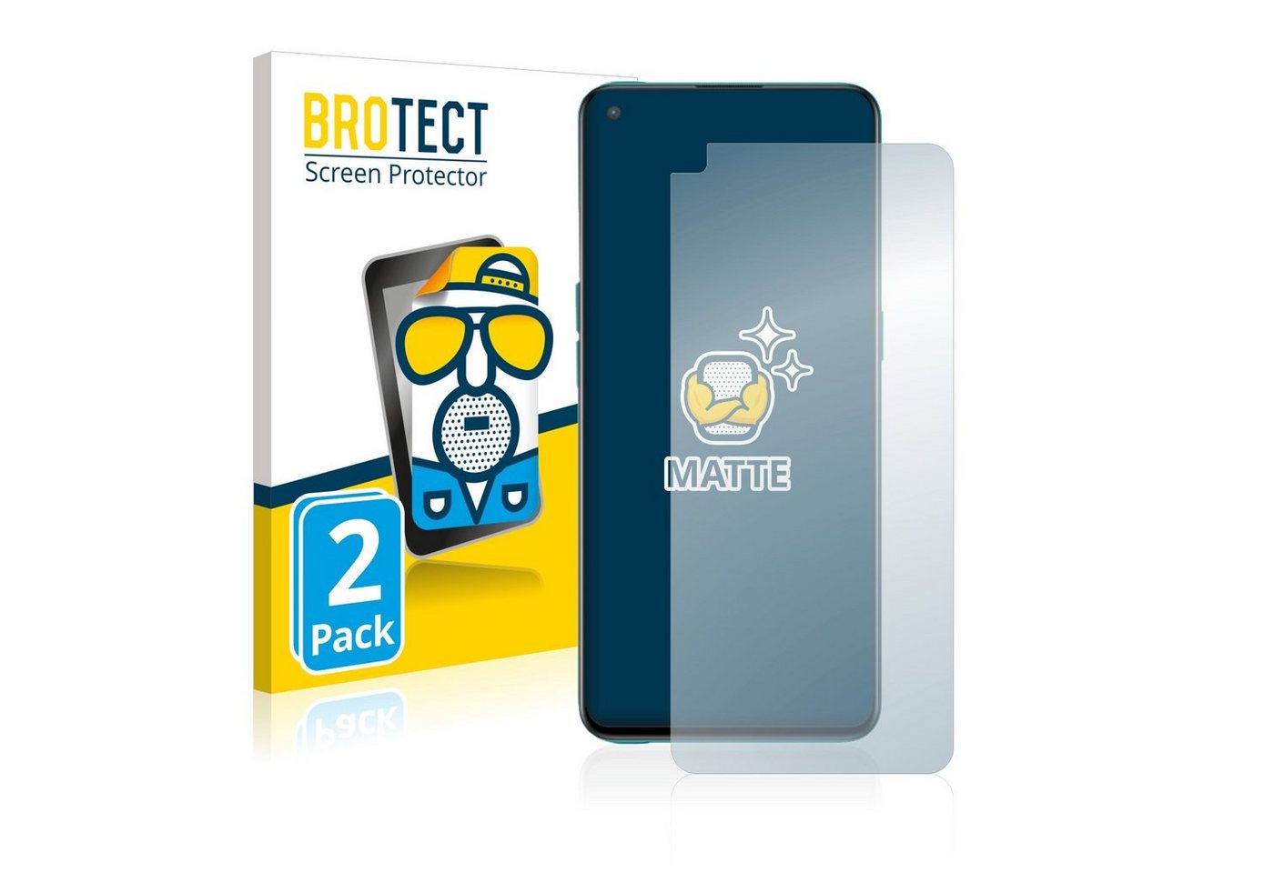 BROTECT Schutzfolie für OnePlus Nord CE 5G, Displayschutzfolie, 2 Stück, Folie matt entspiegelt von BROTECT