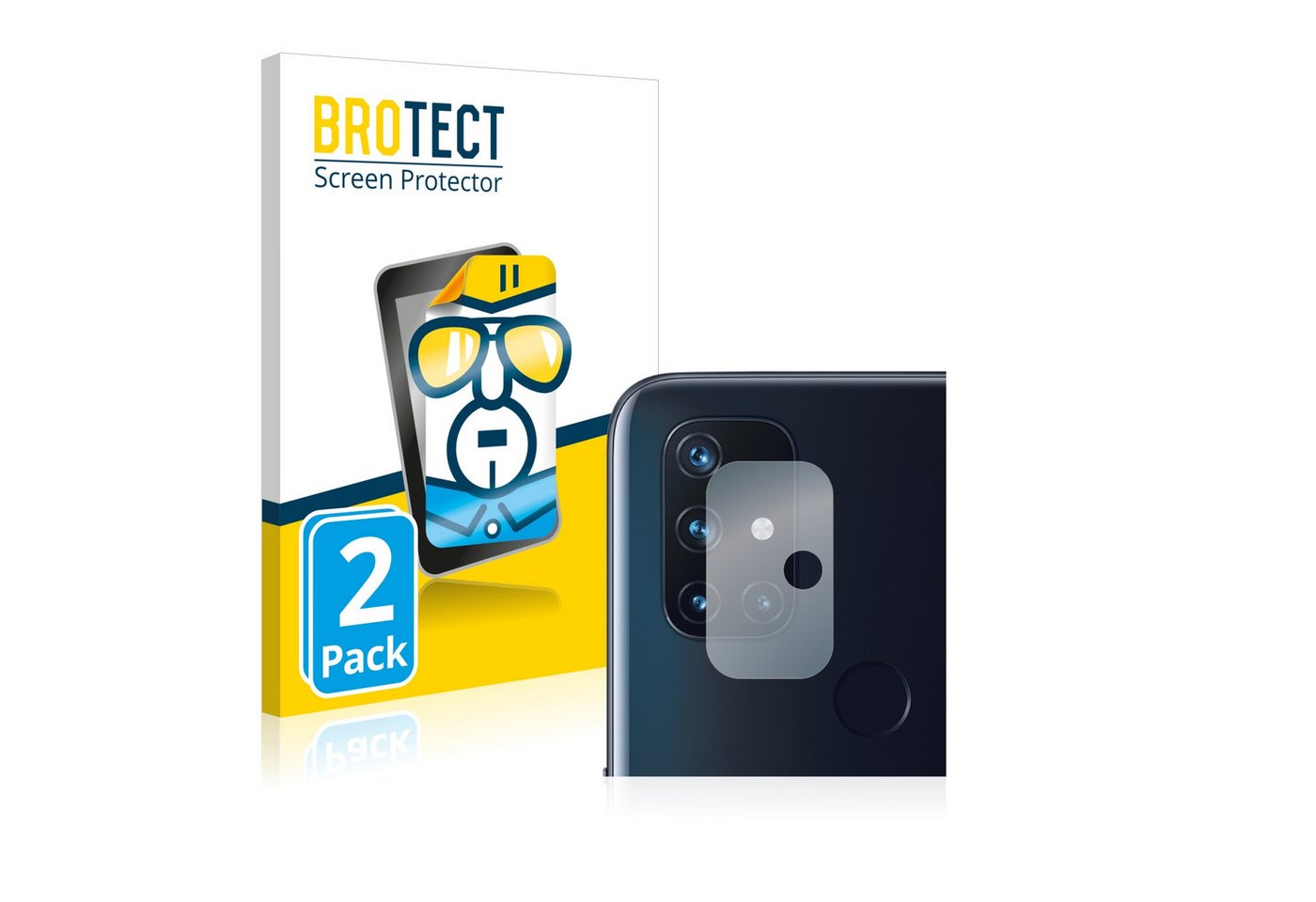 BROTECT Schutzfolie für OnePlus Nord N10 5G (NUR Kameraschutz), Displayschutzfolie, 2 Stück, Folie klar von BROTECT