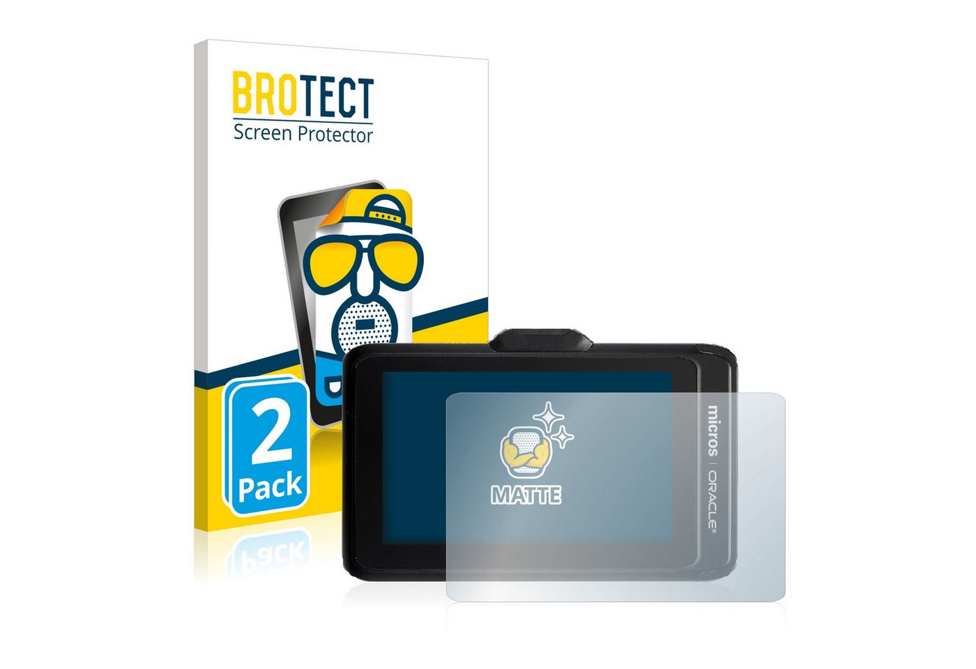 BROTECT Schutzfolie für Oracle Micros Tablet 721, Displayschutzfolie, 2 Stück, Folie matt entspiegelt von BROTECT