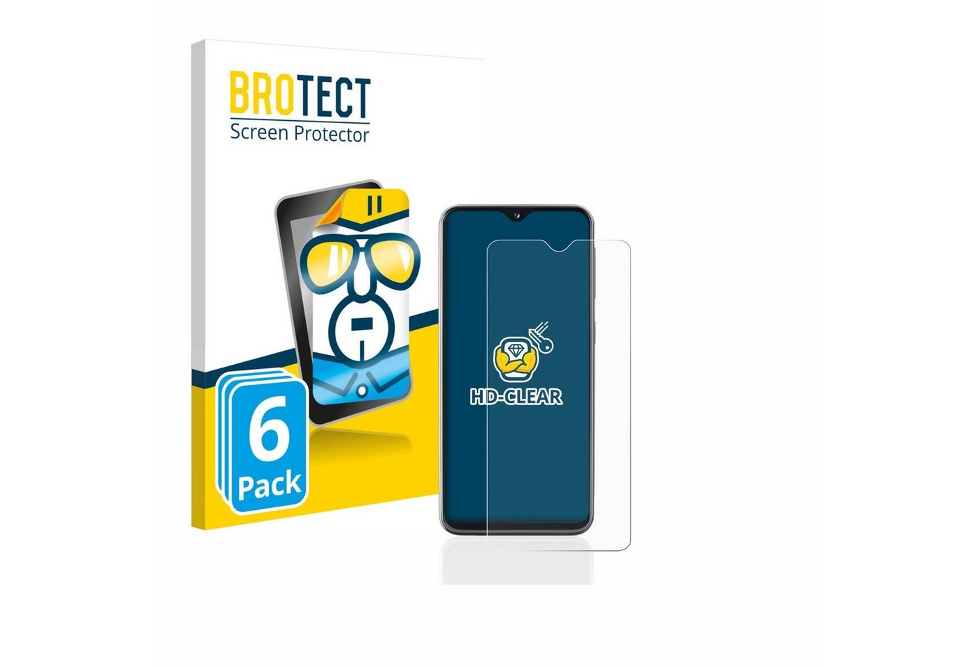 BROTECT Schutzfolie für Samsung Galaxy A20e, Displayschutzfolie, 6 Stück, Folie klar von BROTECT