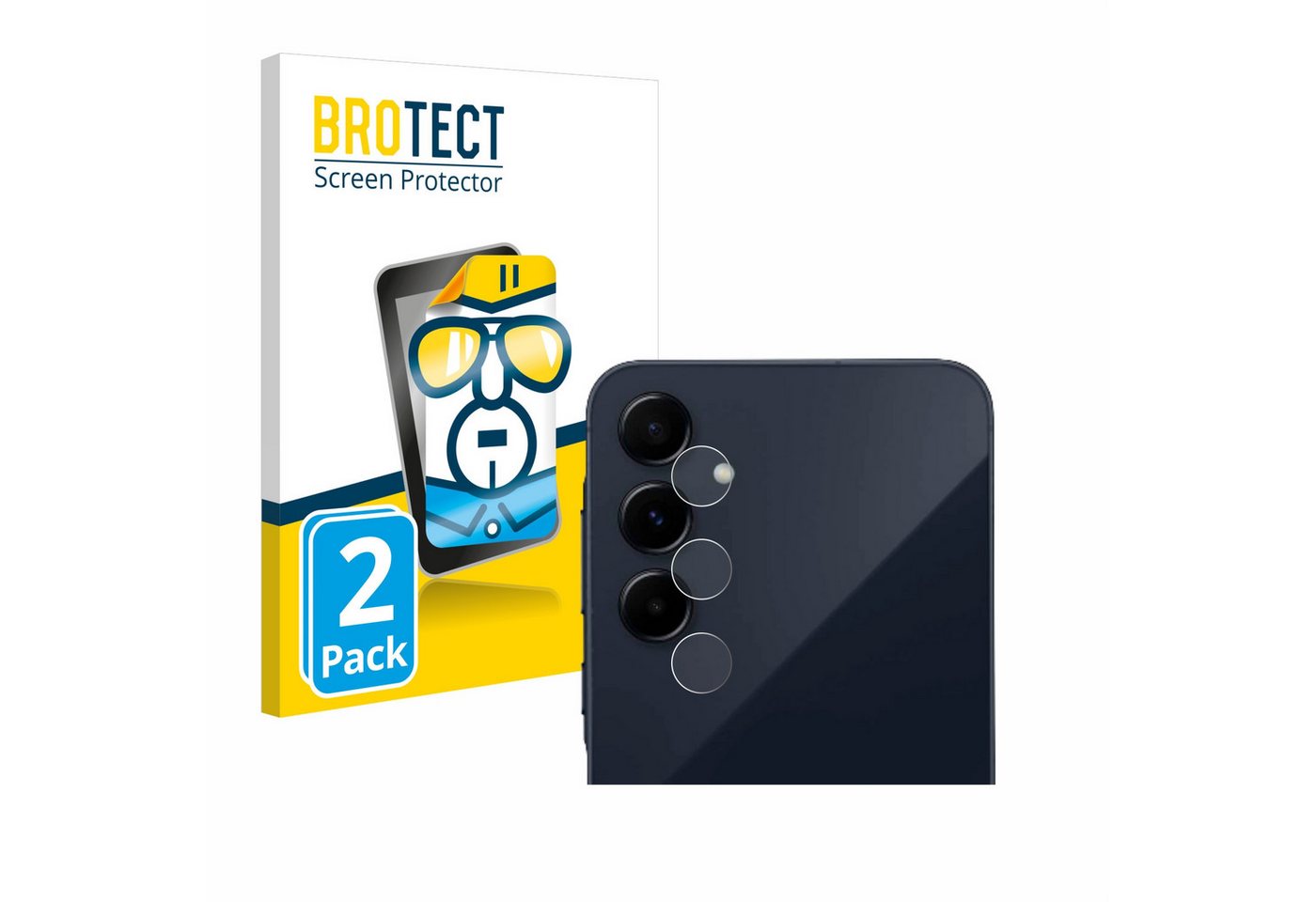 BROTECT Schutzfolie für Samsung Galaxy A55 5G (NUR Kameraschutz), Displayschutzfolie, 2 Stück, Folie klar von BROTECT