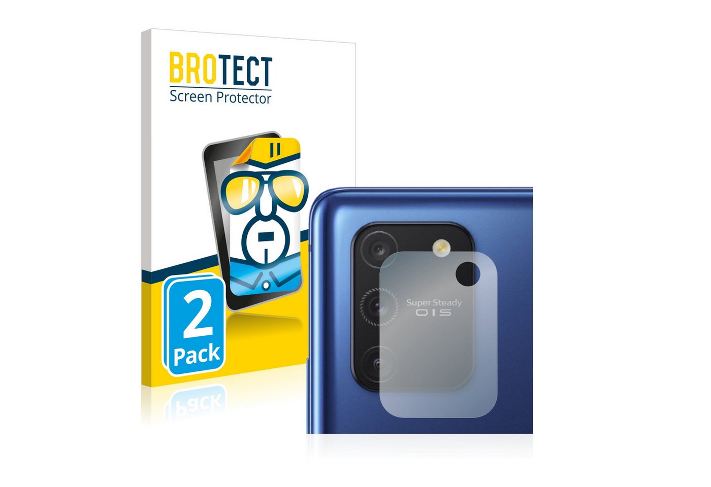 BROTECT Schutzfolie für Samsung Galaxy S10 Lite (NUR Kameraschutz), Displayschutzfolie, 2 Stück, Folie klar von BROTECT