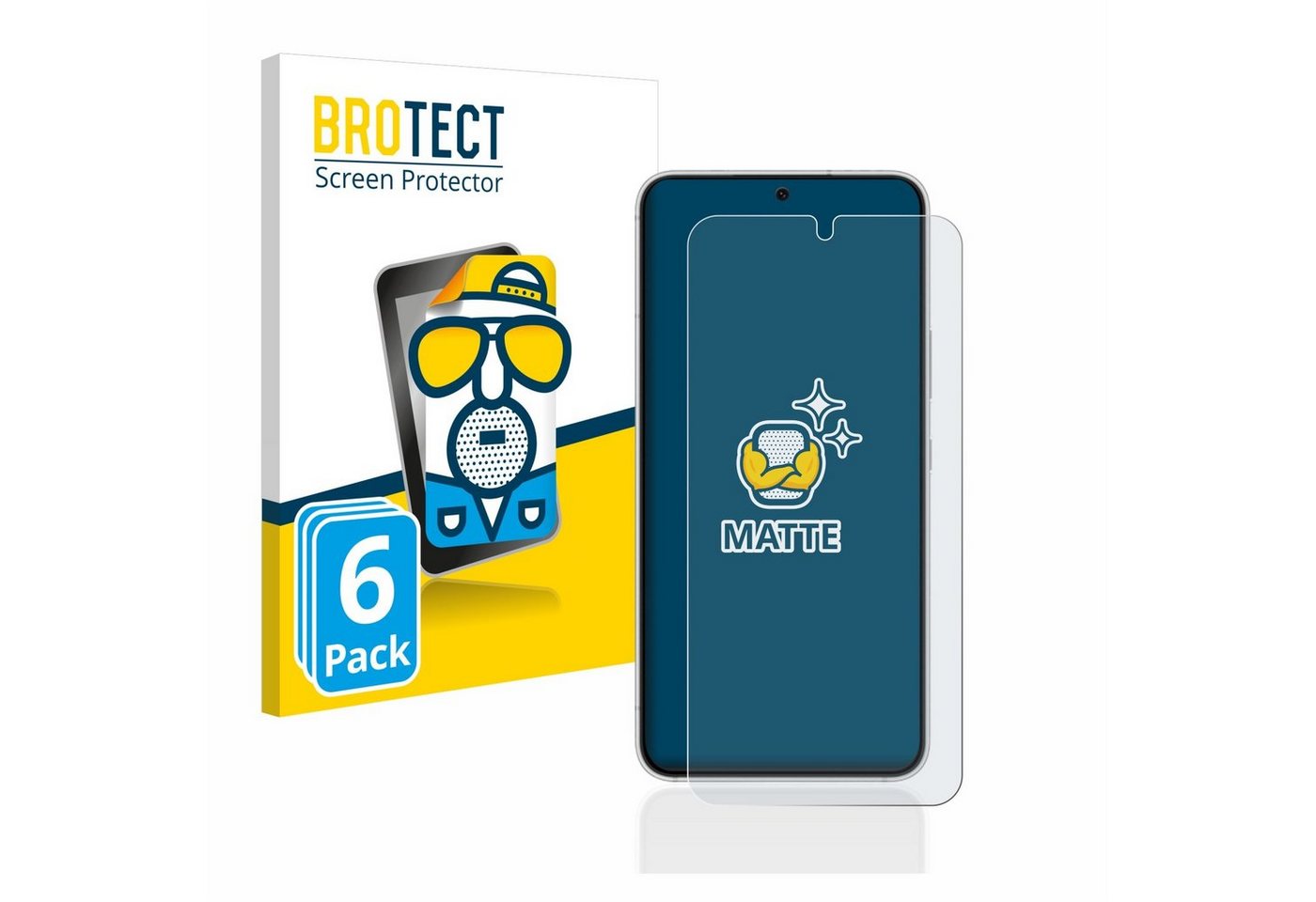 BROTECT Schutzfolie für Samsung Galaxy S22 5G, Displayschutzfolie, 6 Stück, Folie matt entspiegelt von BROTECT