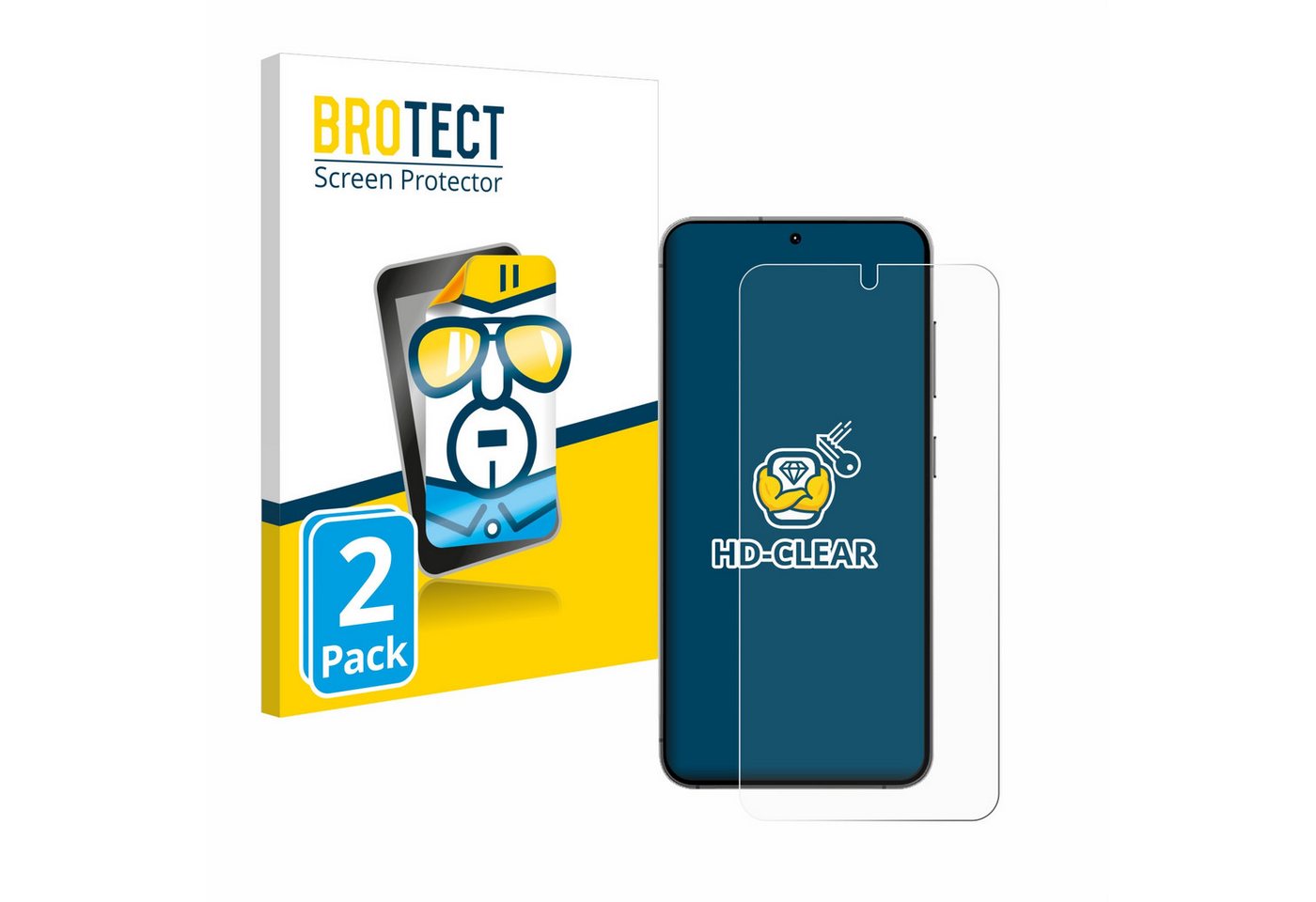 BROTECT Schutzfolie für Samsung Galaxy S24 Enterprise Edition, Displayschutzfolie, 2 Stück, Folie klar von BROTECT