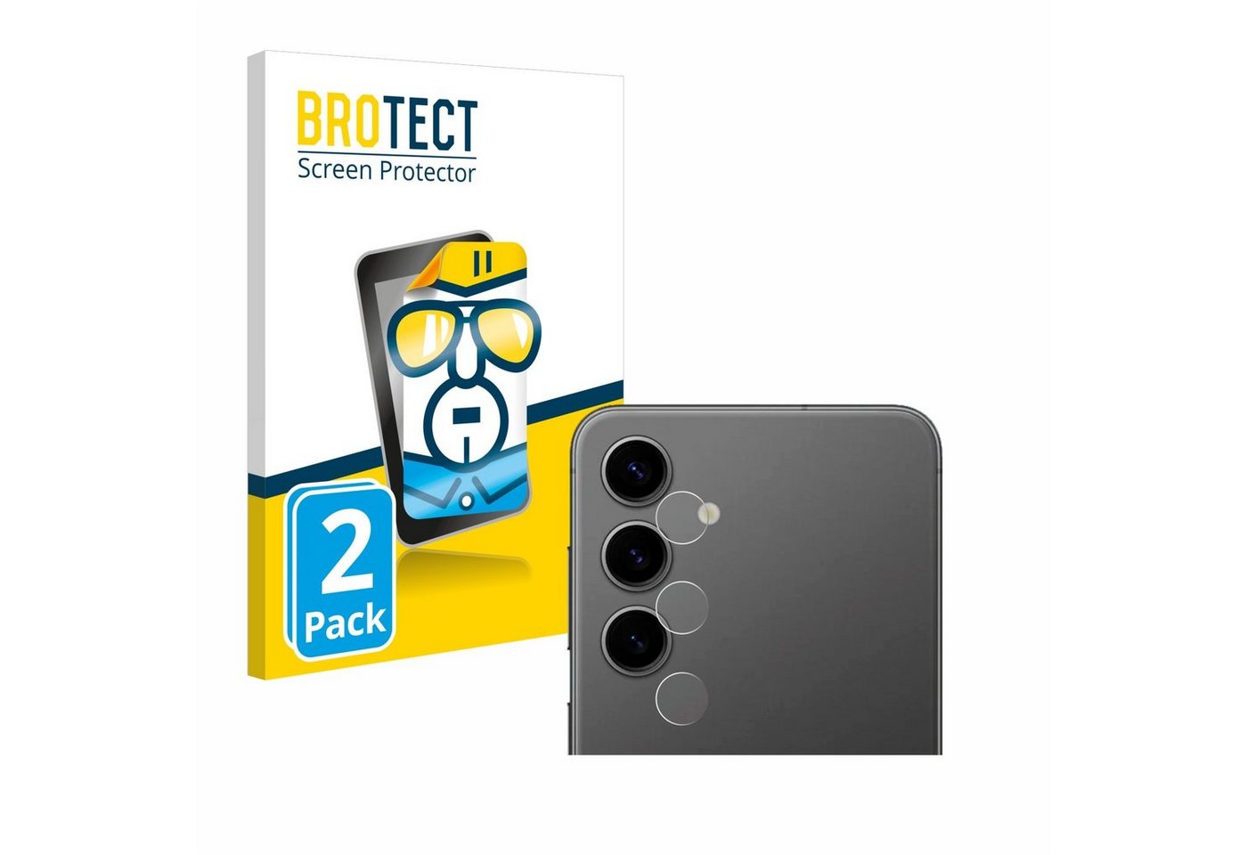 BROTECT Schutzfolie für Samsung Galaxy S24 Plus (NUR Kameraschutz), Displayschutzfolie, 2 Stück, Folie klar von BROTECT