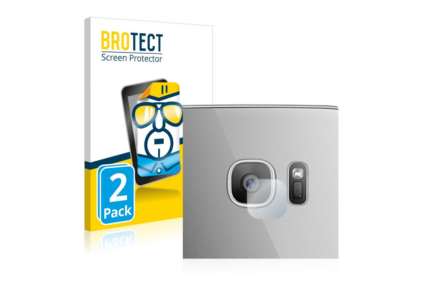 BROTECT Schutzfolie für Samsung Galaxy S7 Edge (NUR Kameraschutz), Displayschutzfolie, 2 Stück, Folie klar von BROTECT