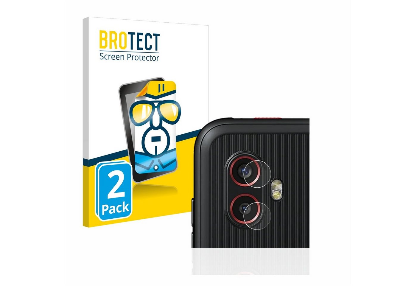 BROTECT Schutzfolie für Samsung Galaxy Xcover 6 Pro Enterprise Edition (NUR Kameraschutz), Displayschutzfolie, 2 Stück, Folie klar von BROTECT