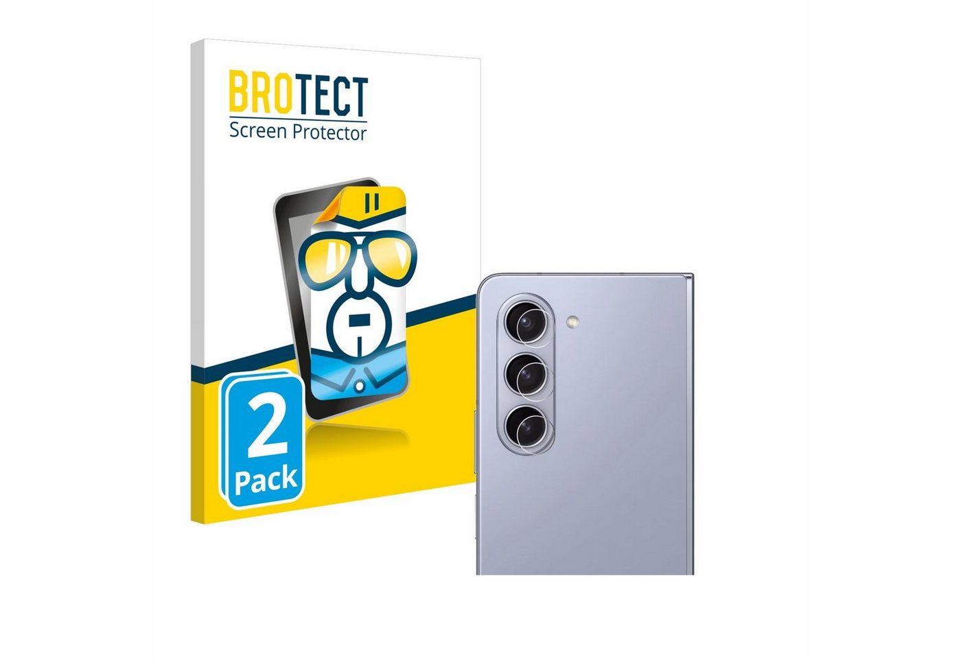 BROTECT Schutzfolie für Samsung Galaxy Z Fold 5 (NUR Kameraschutz), Displayschutzfolie, 2 Stück, Folie klar von BROTECT