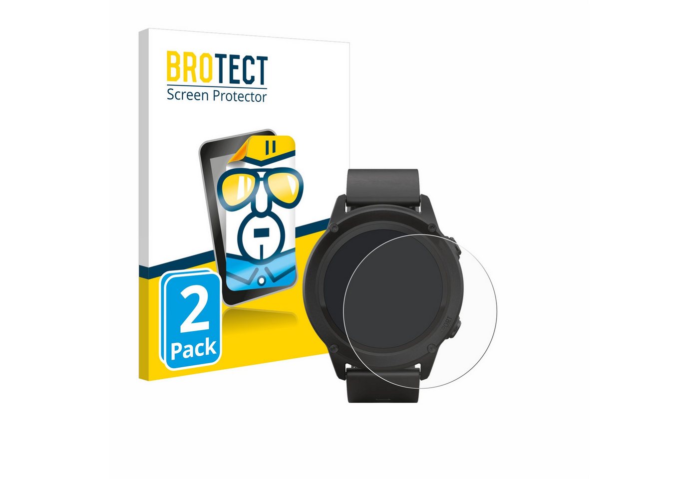 BROTECT Schutzfolie für SilverCrest Fitness-Smartwatch, Displayschutzfolie, 2 Stück, Folie klar von BROTECT