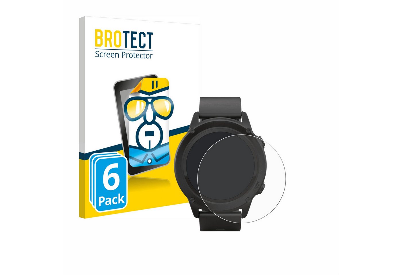 BROTECT Schutzfolie für SilverCrest Fitness-Smartwatch, Displayschutzfolie, 6 Stück, Folie klar von BROTECT