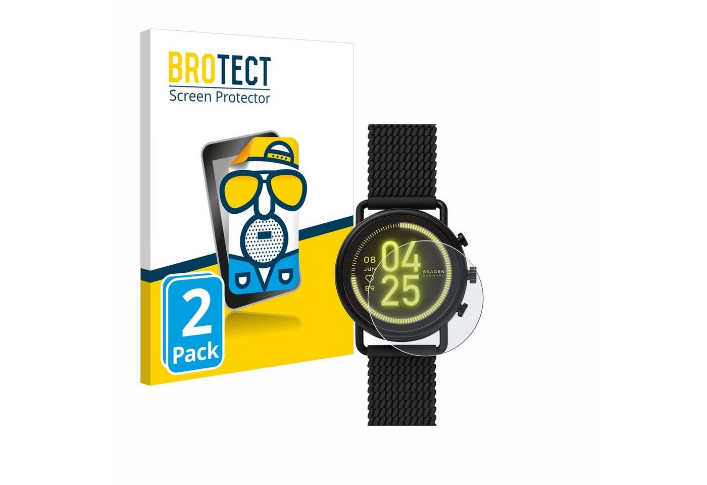 BROTECT Schutzfolie für Skagen Smartwatch Falster 3, Displayschutzfolie, 2 Stück, Folie matt entspiegelt von BROTECT