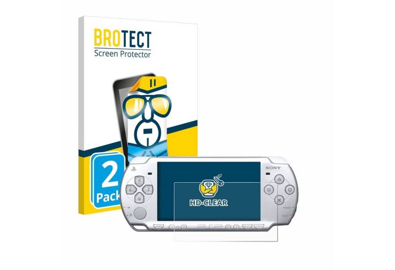BROTECT Displayschutzfolie Schutzfolie für Sony PSP 2004, 2 Stück, Displayschutz Schutz Folie Klar Transparent von BROTECT