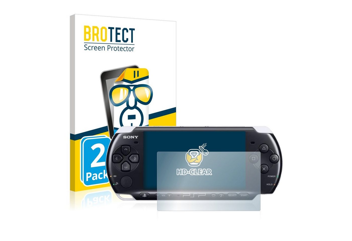 BROTECT Schutzfolie für Sony PSP 3003, Displayschutzfolie, 2 Stück, Folie klar von BROTECT