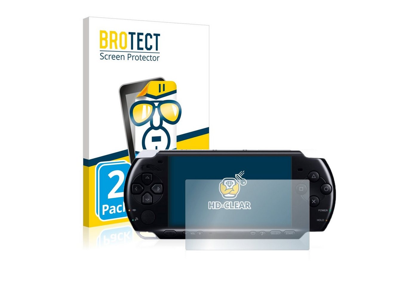 BROTECT Schutzfolie für Sony PSP 3004, Displayschutzfolie, 2 Stück, Folie klar von BROTECT