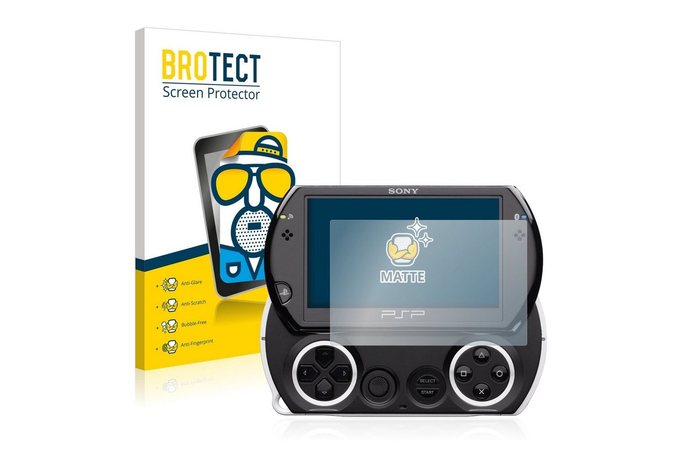 BROTECT Schutzfolie für Sony PSP Go, Displayschutzfolie, 2 Stück, Folie matt entspiegelt von BROTECT
