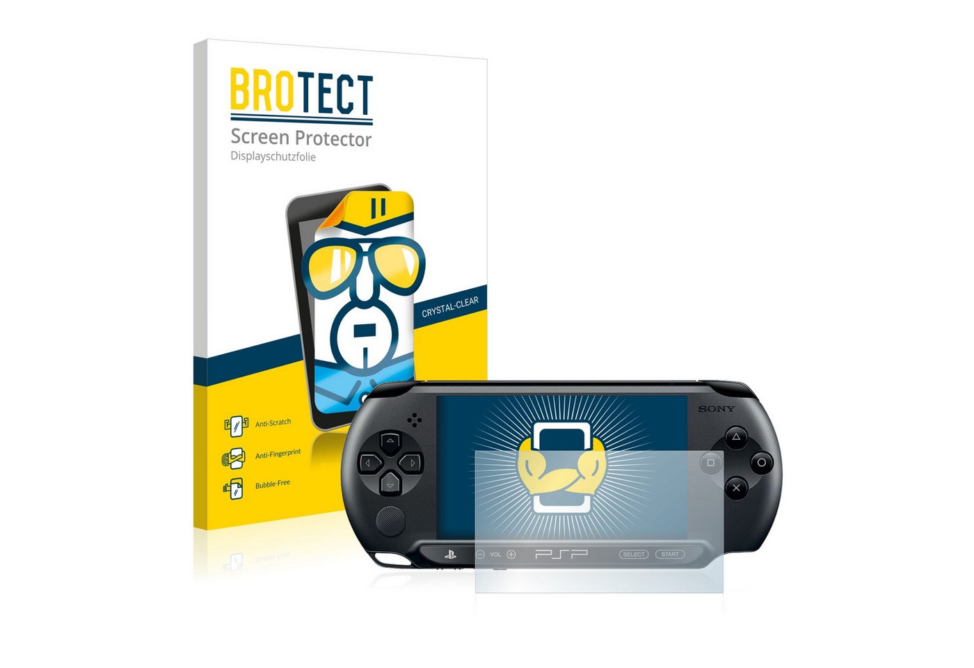 BROTECT Schutzfolie für Sony PSP Street E1004, Displayschutzfolie, 2 Stück, Folie klar von BROTECT