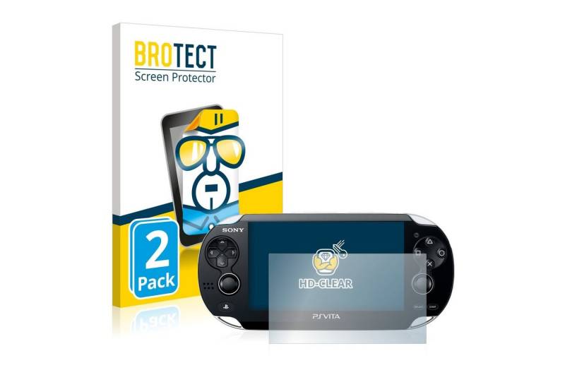 BROTECT Displayschutzfolie Schutzfolie für Sony Playstation PS Vita, 2 Stück, 2 Stück, Displayschutz Schutz Folie Klar Transparent von BROTECT