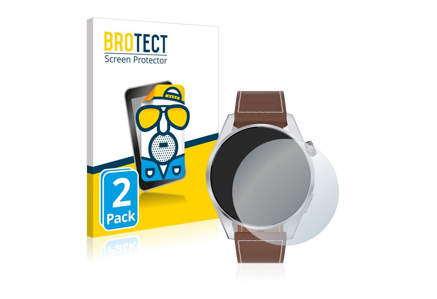 BROTECT Schutzfolie für Tisoutec Smartwatch, Displayschutzfolie, 2 Stück, Folie matt entspiegelt von BROTECT