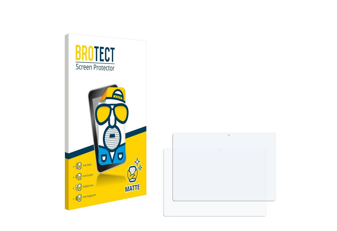 BROTECT Schutzfolie für TrekStor SurfTab Wintron 10.1 (Volks-Tablet), Displayschutzfolie, 2 Stück, Folie matt entspiegelt von BROTECT