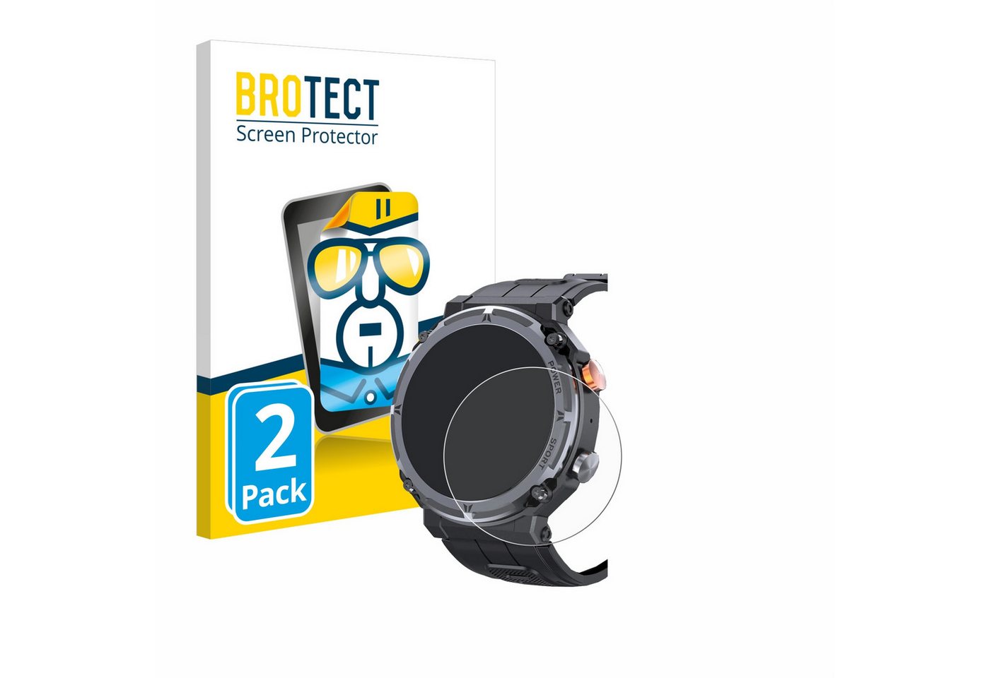 BROTECT Schutzfolie für bedee Smartwatch 1.39, Displayschutzfolie, 2 Stück, Folie klar" von BROTECT