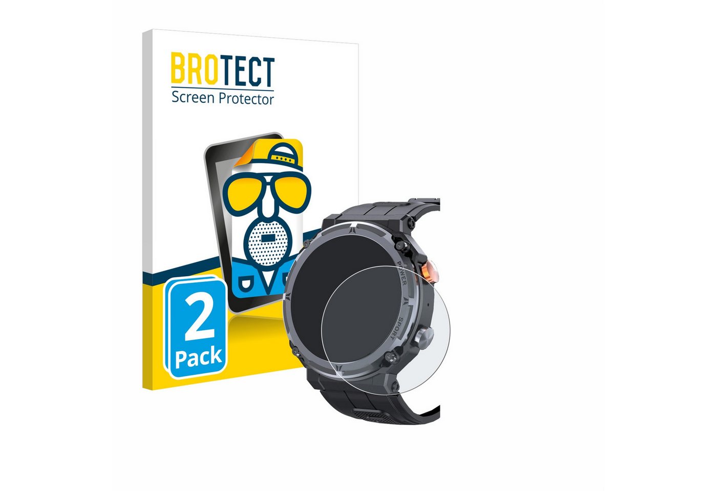BROTECT Schutzfolie für bedee Smartwatch 1.39, Displayschutzfolie, 2 Stück, Folie matt entspiegelt" von BROTECT
