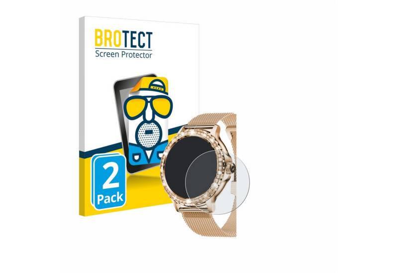 BROTECT Schutzfolie für walkbee Smartwatch 1.3 (rund), Displayschutzfolie, 2 Stück, Folie matt entspiegelt" von BROTECT