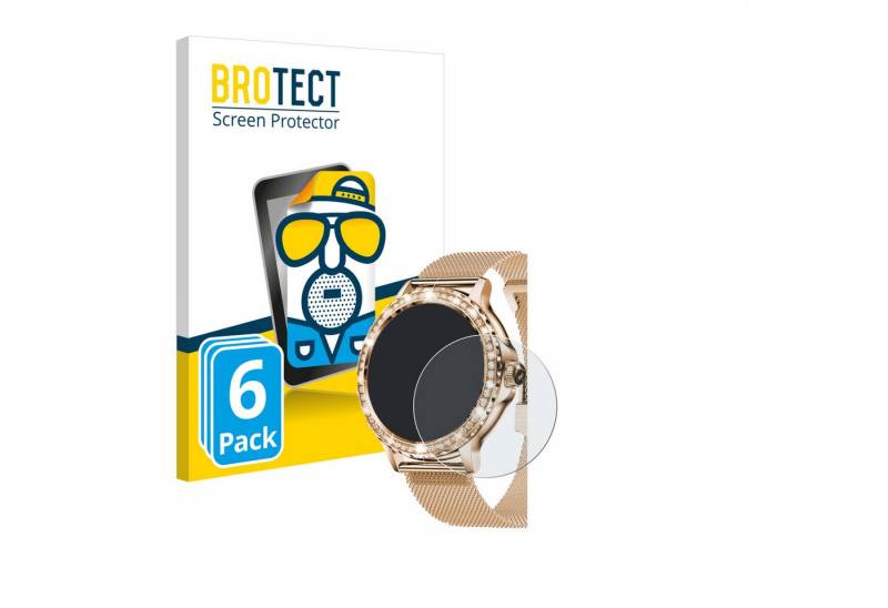 BROTECT Schutzfolie für walkbee Smartwatch 1.3 (rund), Displayschutzfolie, 6 Stück, Folie matt entspiegelt" von BROTECT
