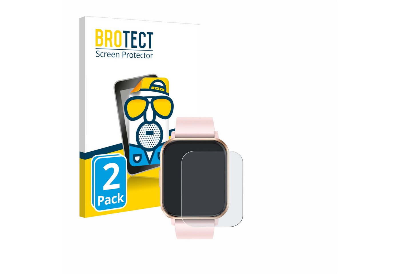 BROTECT Schutzfolie für walkbee Smartwatch 1.83, Displayschutzfolie, 2 Stück, Folie matt entspiegelt" von BROTECT