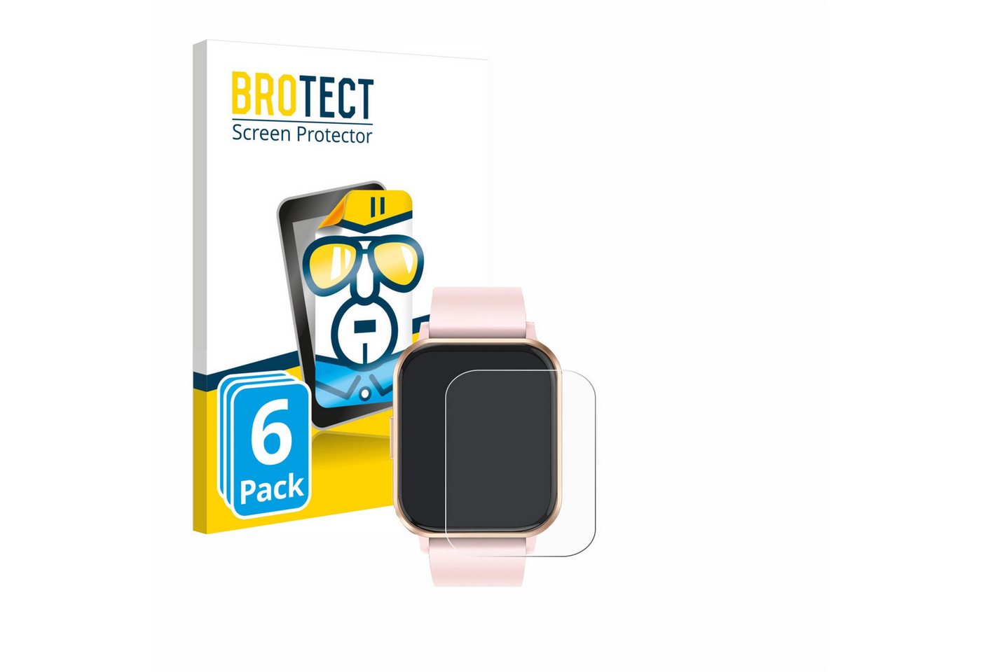 BROTECT Schutzfolie für walkbee Smartwatch 1.83, Displayschutzfolie, 6 Stück, Folie klar" von BROTECT