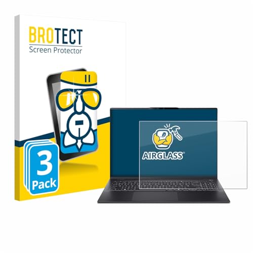 BROTECT Schutzglas für Acer Swift 16 AI (3 Stück) Schutzfolie Panzer Folie Glas [Extrem Kratzfest 9H, Anti-Fingerprint, Ultra-Transparent] von BROTECT