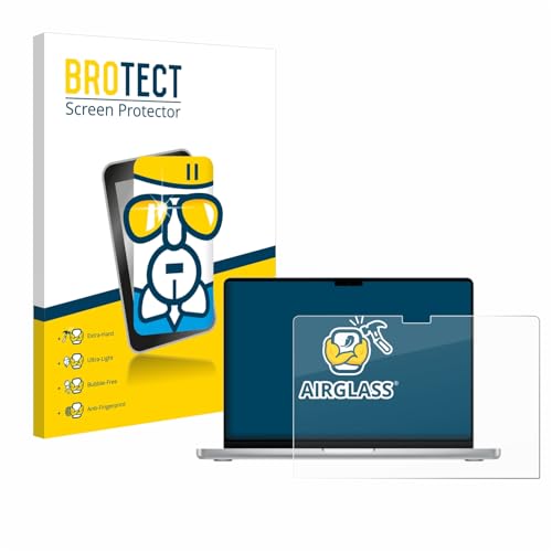 BROTECT Schutzglas für Apple MacBook Pro 14" 2024 M4 Schutzfolie Panzer Folie Glas [Extrem Kratzfest 9H, Anti-Fingerprint, Ultra-Transparent] von BROTECT
