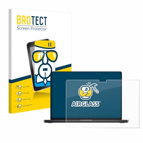 BROTECT Schutzglas für Apple MacBook Pro 16" 2024 M4 Schutzfolie Panzer Folie Glas [Extrem Kratzfest 9H, Anti-Fingerprint, Ultra-Transparent] von BROTECT