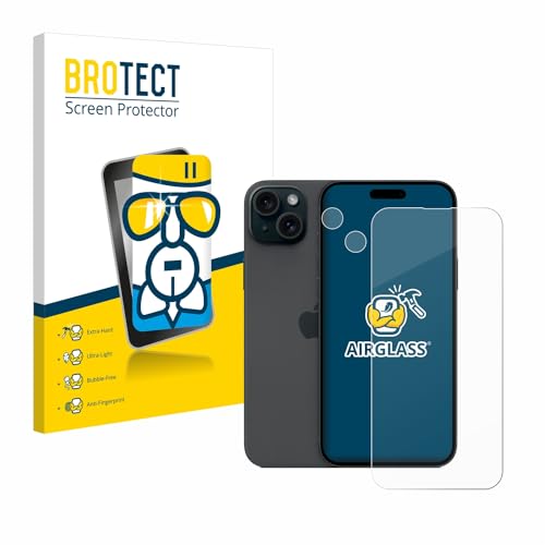 BROTECT Schutzglas für Apple iPhone 15 Plus (Display+Kamera) Schutzfolie Panzer Folie Glas [Extrem Kratzfest 9H, Anti-Fingerprint, Ultra-Transparent] von BROTECT