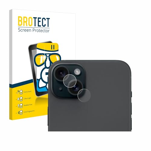 BROTECT Schutzglas für Apple iPhone 15 Plus (NUR Kameraschutz) Schutzfolie Panzer Folie Glas [Extrem Kratzfest 9H, Anti-Fingerprint, Ultra-Transparent] von BROTECT