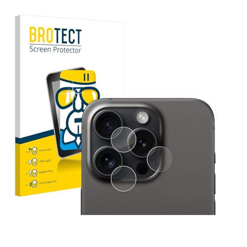 BROTECT Schutzglas für Apple iPhone 15 Pro (NUR Kameraschutz) Schutzfolie Panzer Folie Glas [Extrem Kratzfest 9H, Anti-Fingerprint, Ultra-Transparent] von BROTECT